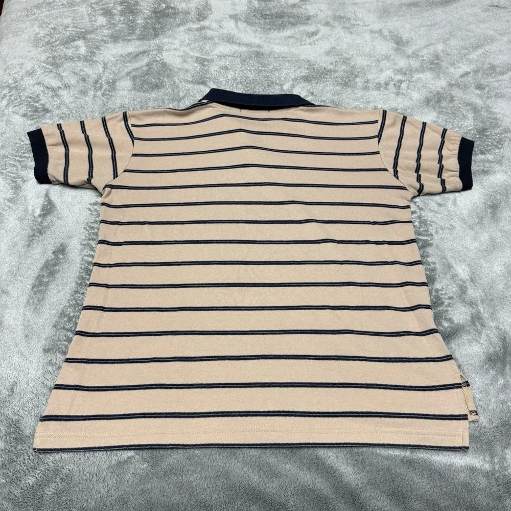 Vintage Polo Ralph Lauren Shirt Mens Small Beige Blue Striped